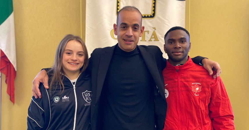 Immagine di Le due giovani promesse con l’Assessore Castorri